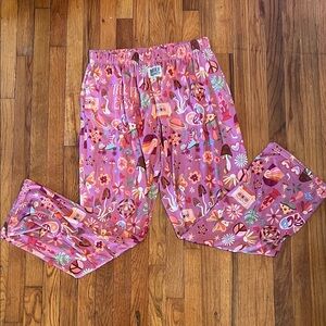 Briefs & Co. Women’s Pink Retro Floral Lounge Pajama Pants